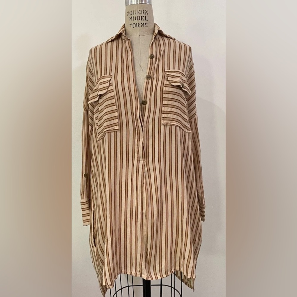 Faithfull The Brand shirt dress coverup.